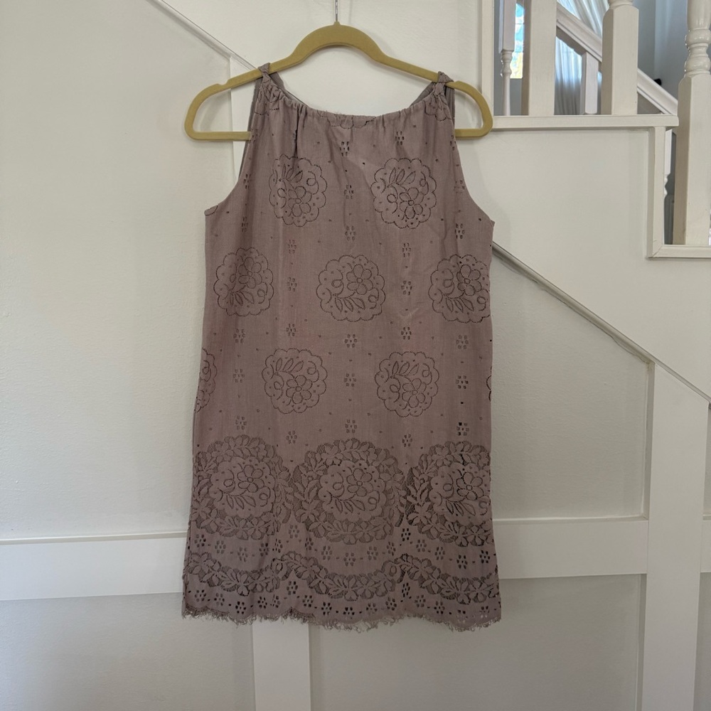 Max Studio Mauve Lace Mini Shift Dress size S